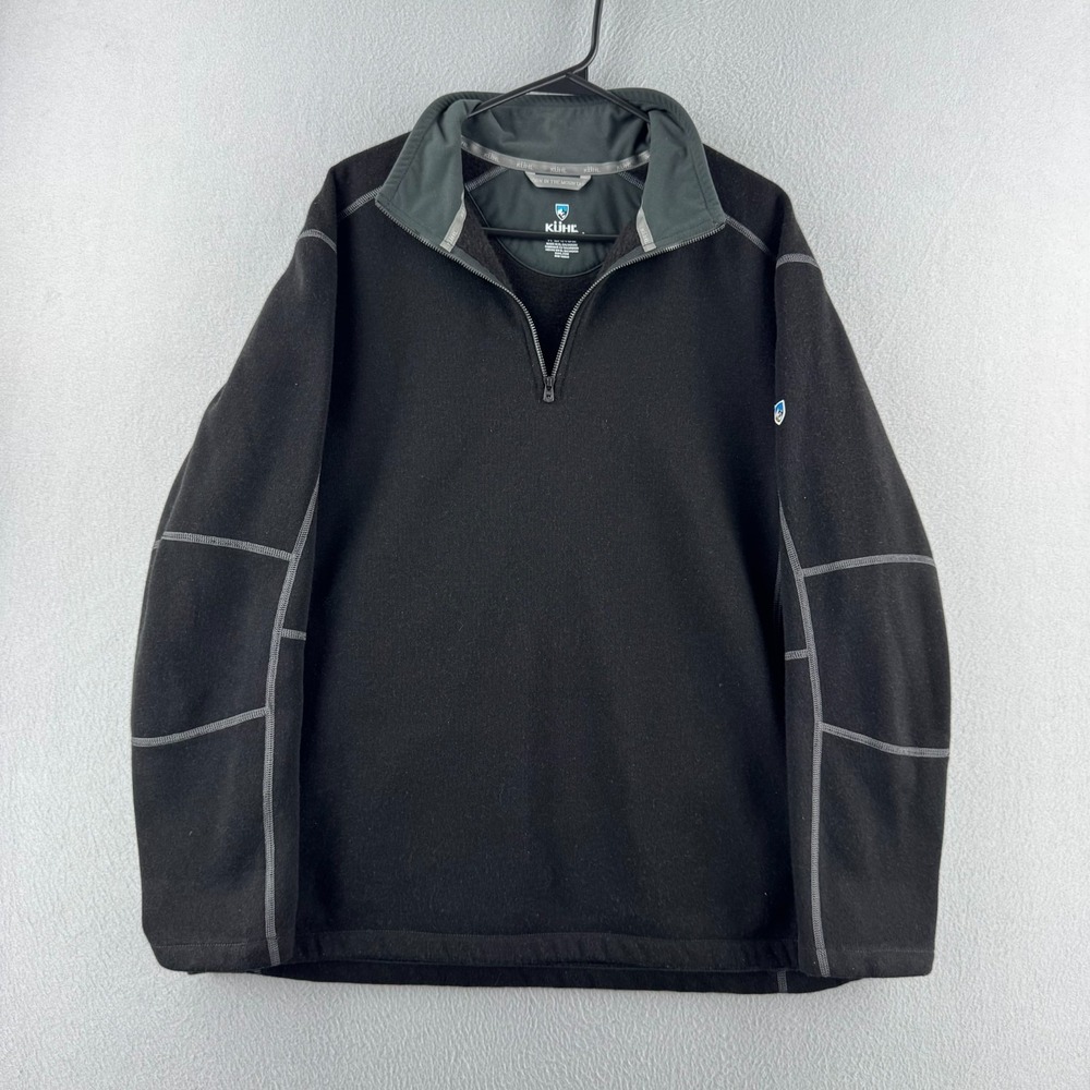 Kuhl Revel 1/4 Zip Fleece Pullover Mens XL Black Sweater Outdoor